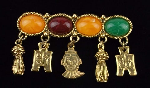 Mint Big 1928 Brand Colorful Lucite Sway Brooch