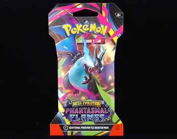 New Sealed Pokemon TCG Phantasmal Flames Pack Mega Evolution