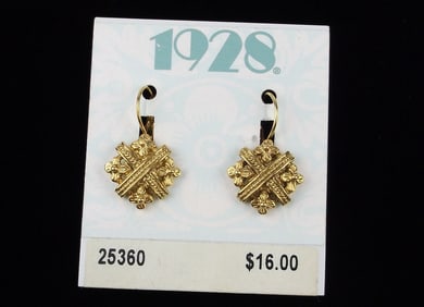 New Vintage 1928 Brand Carded Drop Earrings
