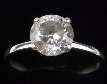 Mint Vintage Sterling Silver 1ct CZ Engagement Ring 8