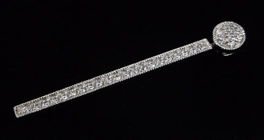 New Vint Designer Long Thick Sterling Silver Drop Pendant