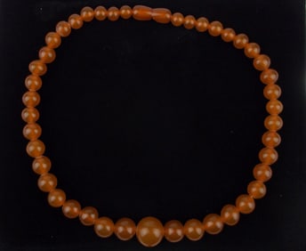 Stunning Big Vint 1960s Genuine Amber Necklace 18"