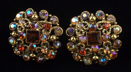 New Vintage Joan Rivers Crystal Rhinestone Earrings