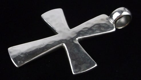 Mint Big Thick Retired James Avery Sterling Silver Cross Pendant