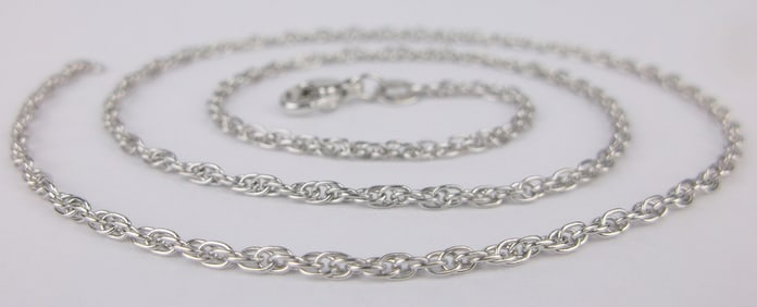 Mint Vint James Avery Sterling Silver Helix Rope Chain Necklace 16.5"