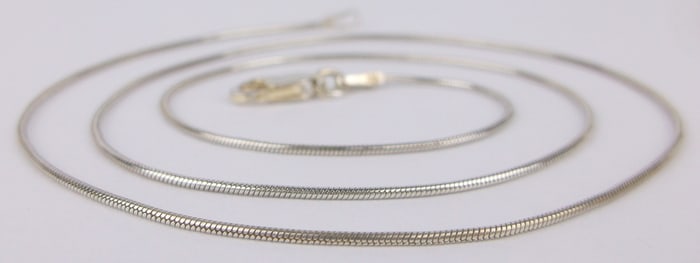 Mint Vintage Italian Sterling Silver Chain Necklace 18"