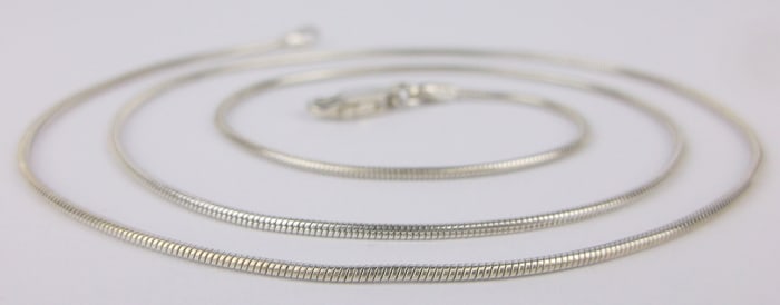 Mint Vintage Italian Sterling Silver Chain Necklace 18"