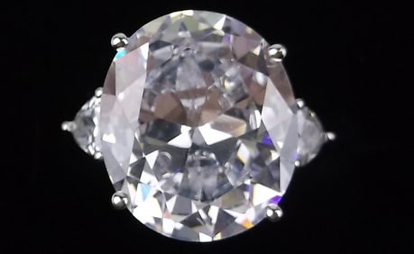 Big New Designer Sterling Silver Engagement Ring 6