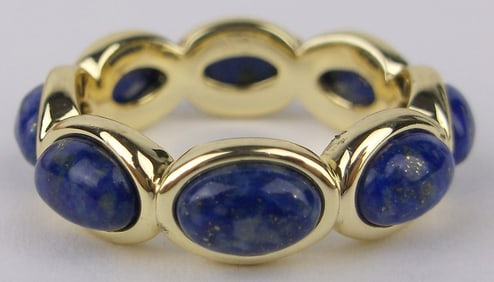 New Lapis Lazuli Surround Band Ring Size 5