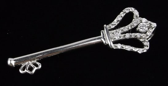 Mint Vintage Sterling Silver Key Pendant