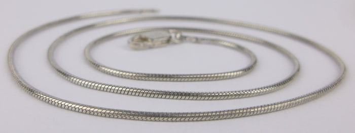 Stunning Vintage Italian Sterling Silver Chain Necklace 16"