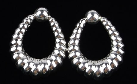 Mint Big Vintage Taxco Sterling Silver Drop Earrings