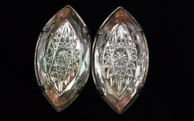 Rare Stunning 1950s Elizabeth Morrey Lucite Starburst Earrings: excellent condition
