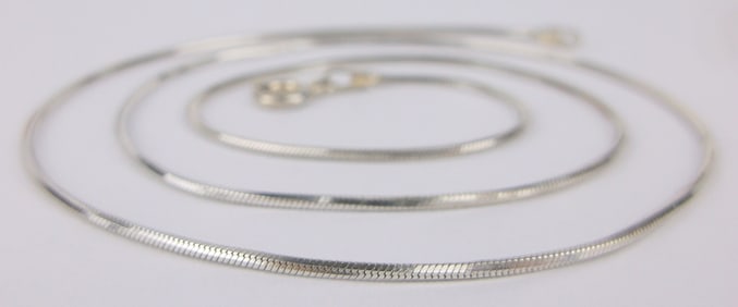 Mint Vintage Italian Sterling Silver Chain Necklace 18"