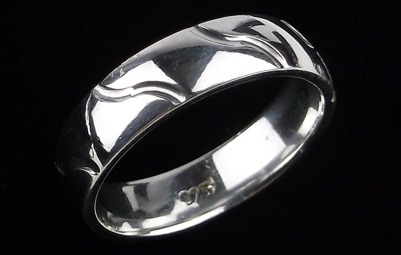 Mint Vintage Thick Taxco Sterling Silver Band Ring 8 (1 of 2)