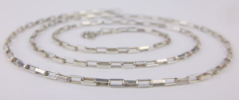 Mint Vintage Italian Sterling Silver Chain Necklace 18.5": Guaranteed Solid 925 Sterling Silver, in Excellent Condition