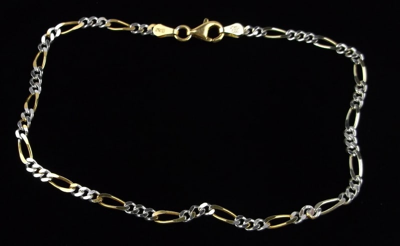 Mint Vintage Italian Sterling Silver Chain Bracelet 9" (1 of 2)
