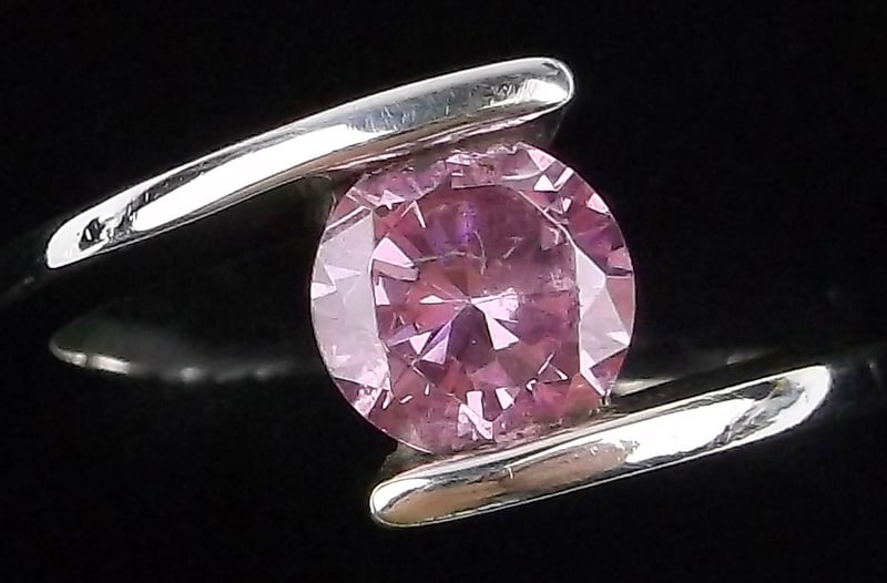 Mint Vint Thick Sterling Silver 1ct Pink Tourmaline Ring 8: Guaranteed Solid 925 Sterling Silver, in Excellent Condition