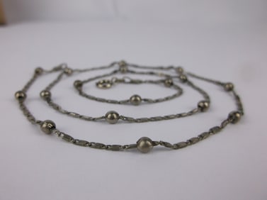 Gorgeous Vintage Sterling Silver Ball Chain Necklace 20"