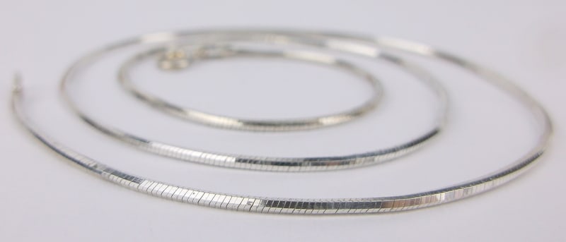 Mint Vintage Italian Sterling Silver Chain Necklace 16": Guaranteed Solid 925 Sterling Silver, in Excellent Condition