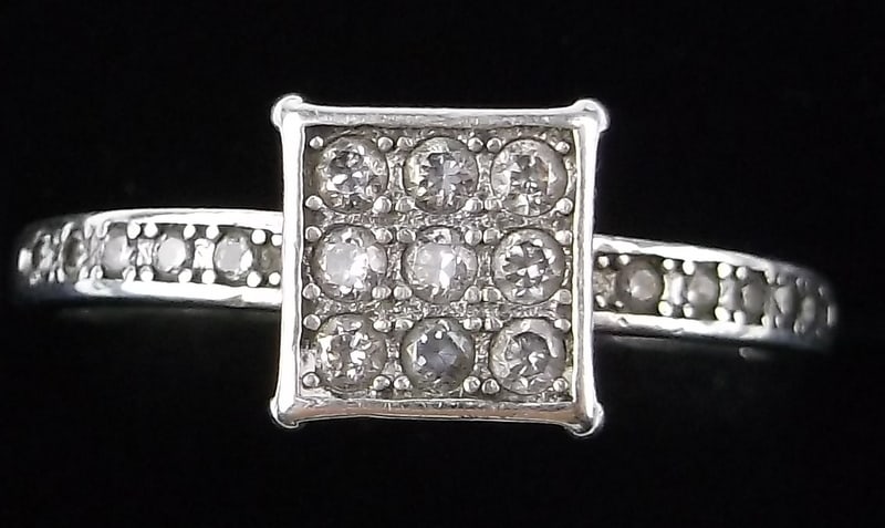 Mint Vintage Sterling Silver White Stone Ring 9.25: Guaranteed Solid 925 Sterling Silver, in Excellent Condition