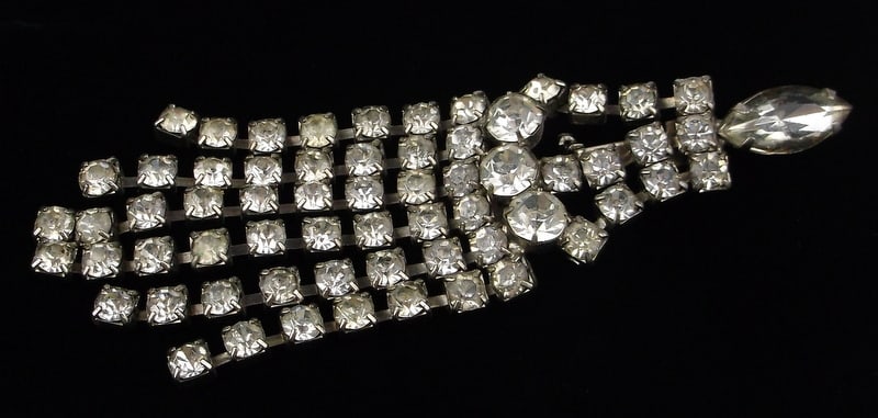 Mint Vint 1950s Kandell & Marcus NY Rhinestone Sway Brooch: Mint Condition, In Like New Condition, Perfect