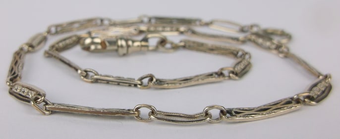 Stunning Antique 1910s A & Z 1/10 14kt GF Pocket Watch Chain 14"