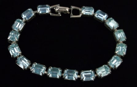 Stunning Vintage 1950s Weiss Rhinestone Bracelet 7.25"