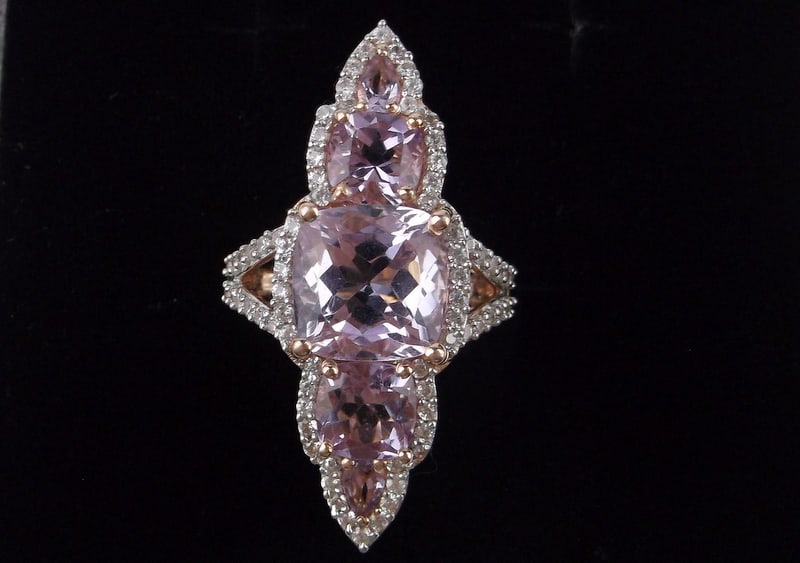 Mint Big Heavy Vint Designer Gold Over Sterling 8ct Ameth Ring 6.25 Topaz (1 of 4)