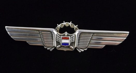 RARE Mint 1960s United Airlines Sterling Silver Captains Wings Pilot