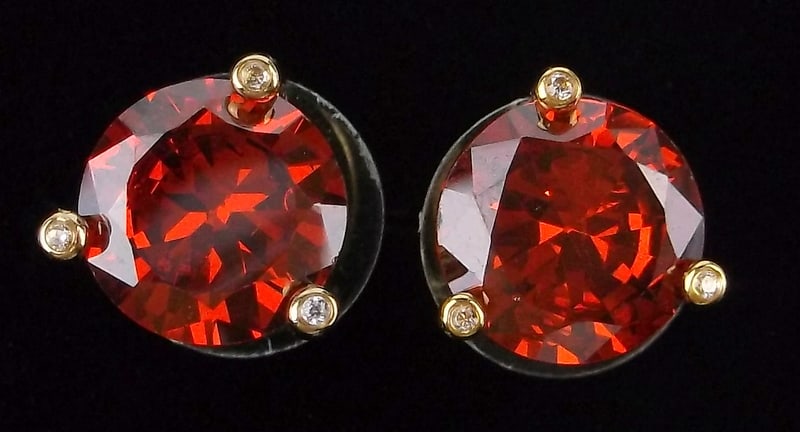 New Big Kate Spade Ruby Red Crystal Earrings (1 of 2)