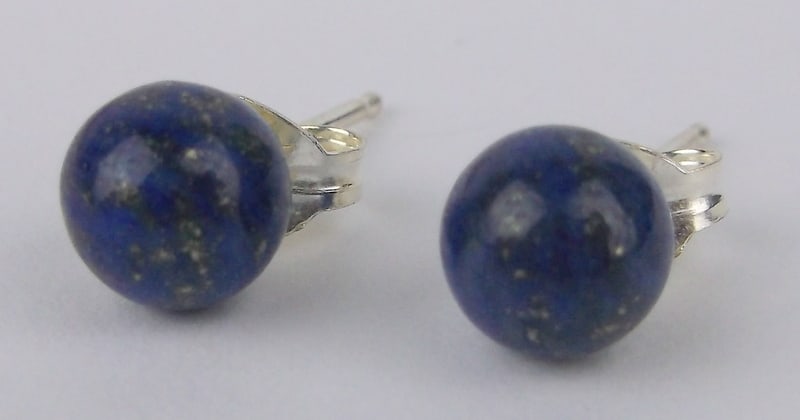 New Vintage Sterling Silver Lapis Lazuli Earrings (1 of 2)