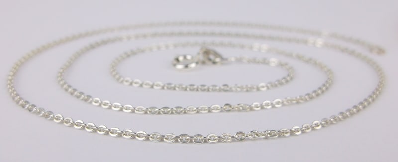 New Vint Italian Sterling Silver Chain Necklace 18" (1 of 2)