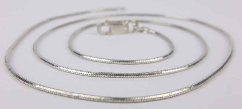 Stunning Vintage Italian Sterling Silver Chain Necklace 18" (1 of 2)