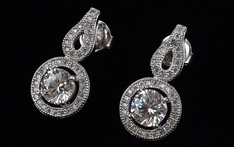 New Sterling Silver CZ Drop Earrings (1 of 2)