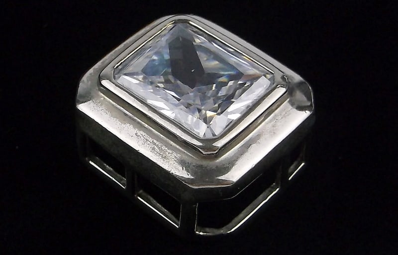 Stunning Vintage Big Thick Sterling Silver Pendant (1 of 3)