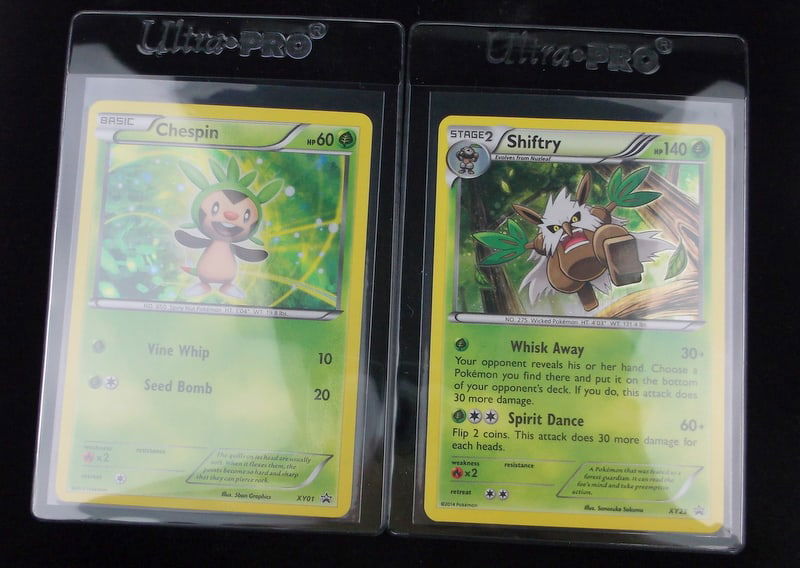 NM-M 2013-14 Pokemon Shiftry Chespin Black Star Promo Holos (1 of 2)