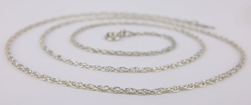 Mint Vint Italian Sterling Silver Helix Rope Chain Necklace 18" (1 of 2)