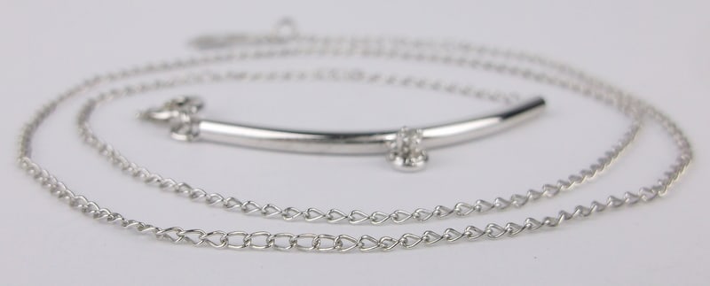 New 1960s Artistry Sterling Silver Diamond Chain Necklace 15" (1 of 2)