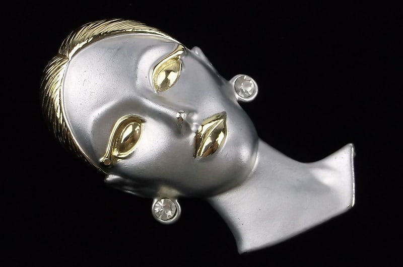 Mint Vintage Rhinestone Lady Brooch: Mint Condition, In Like New Condition, Perfect