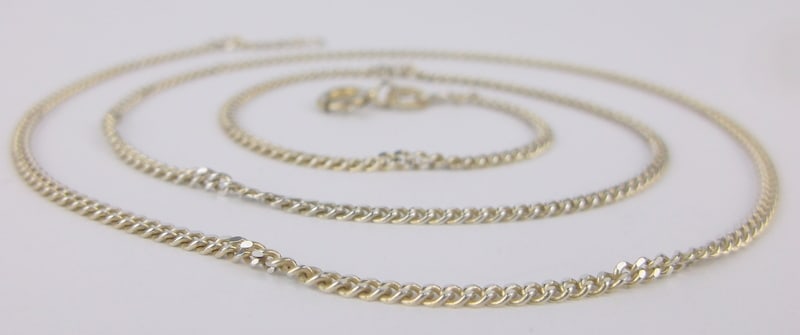 Stunning Vintage Italian Sterling Silver Chain Necklace 18" (1 of 2)