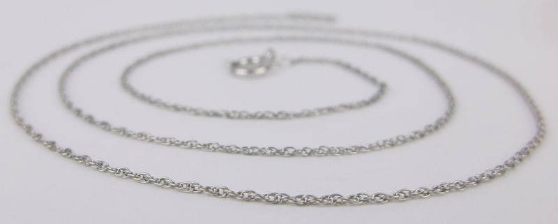 Mint Vintage Italian Sterling Silver Chain Necklace 18.5" (1 of 2)