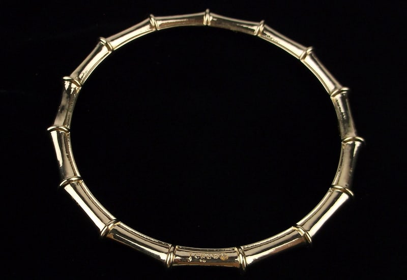 New J Crew Bamboo Style Bangle Bracelet 7.75" (1 of 2)