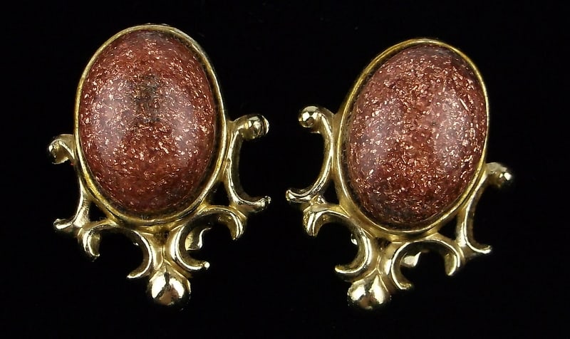 Stunning Vintage 1960s MOP Earrings (1 of 2)