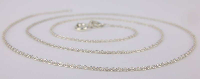 Mint Vintage Italian Sterling Silver Chain Necklace 18" (1 of 2)