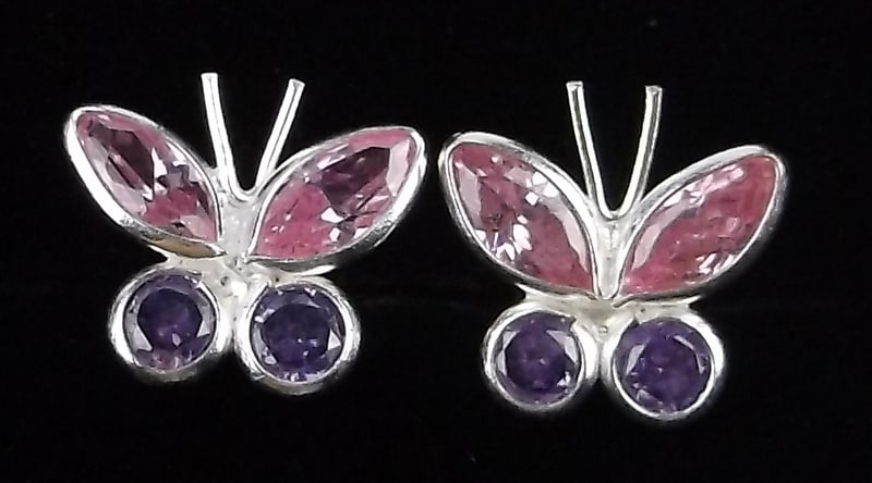 New Sterling Silver Butterfly Earrings Set (1 of 2)