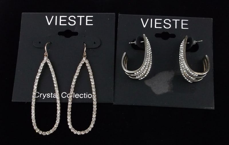2 New Viesta Crystal Earrings Sets Lot (1 of 2)