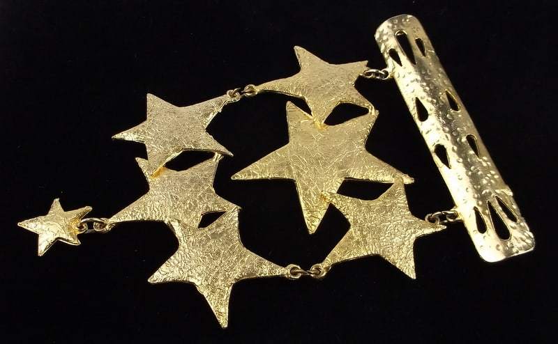 Huge Gorgeous Vint Ultra Craft Multi Star Drop Brooch (1 of 2)