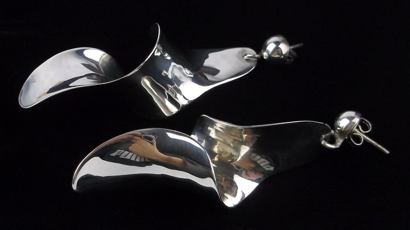 Huge Mint Vint Thick Sterling Silver Twist Drop Earrings 18g: Guaranteed Solid 925 Sterling Silver, in Excellent Condition