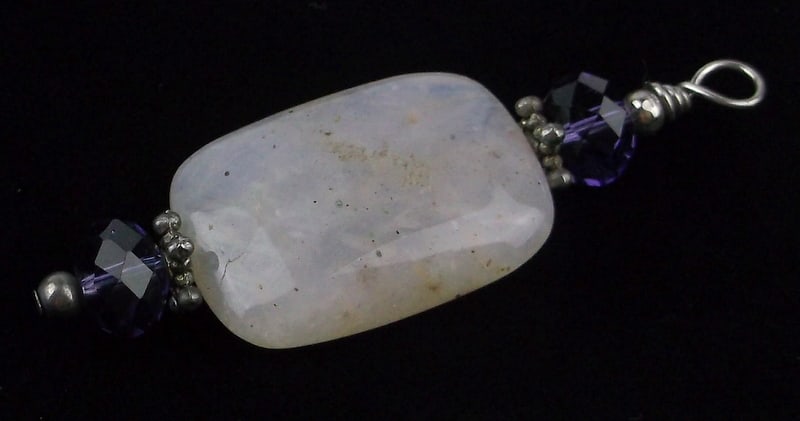 Stunning Vintage Sterling Silver Quartz Crystal Pendant (1 of 2)